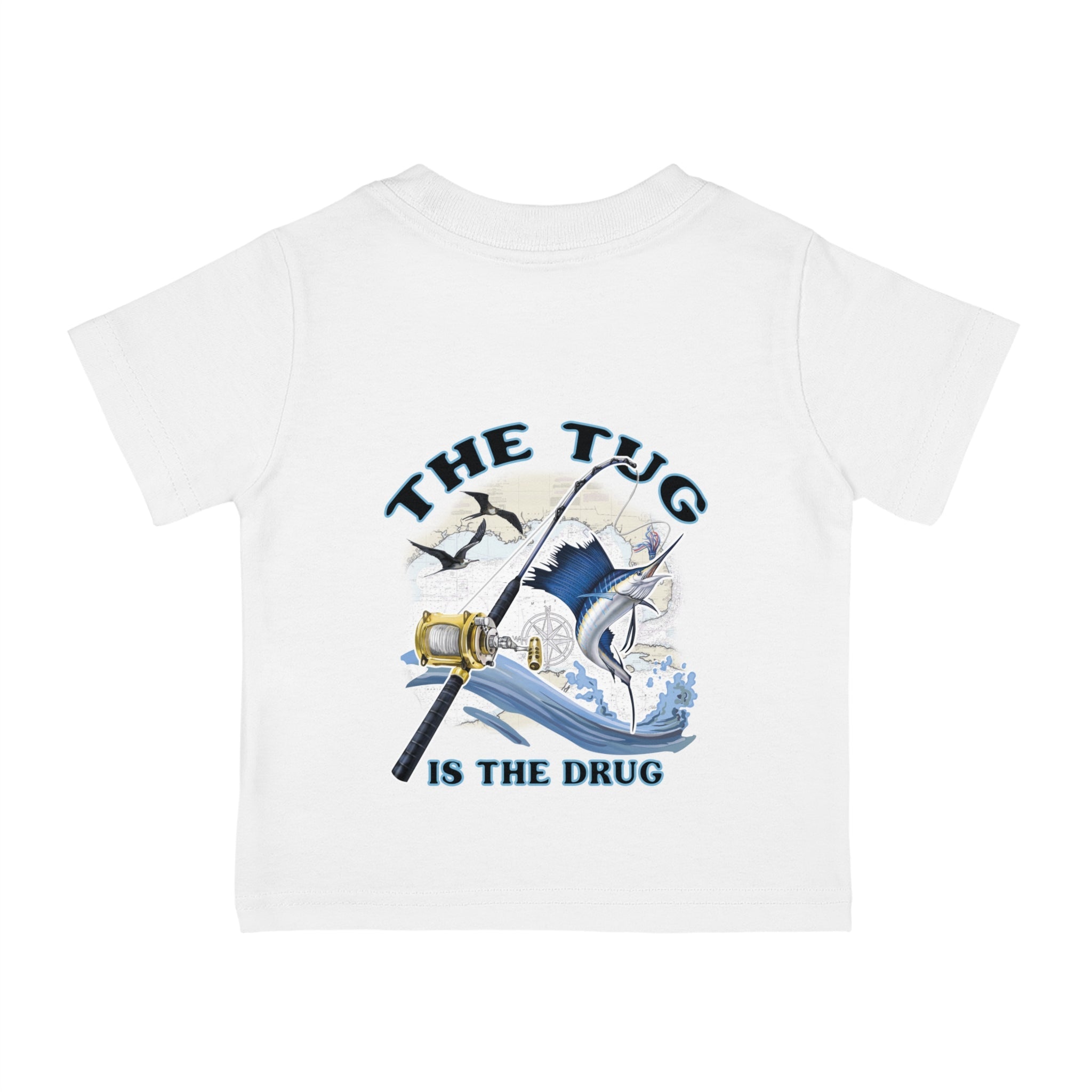 The Tug Is The Drug™ Baby Fishing Tee, Cute Infant Fishing Shirt, Toddler Tee for Fishing Lovers, Baby Boy Shirt, Outdoorsy Baby Gift - Get Tight Gear