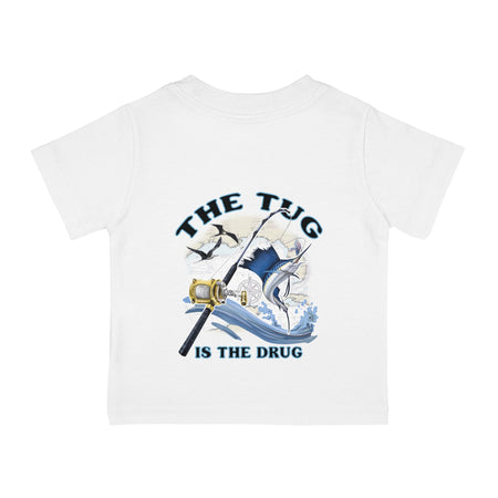 The Tug Is The Drug™ Baby Fishing Tee, Cute Infant Fishing Shirt, Toddler Tee for Fishing Lovers, Baby Boy Shirt, Outdoorsy Baby Gift - Get Tight Gear