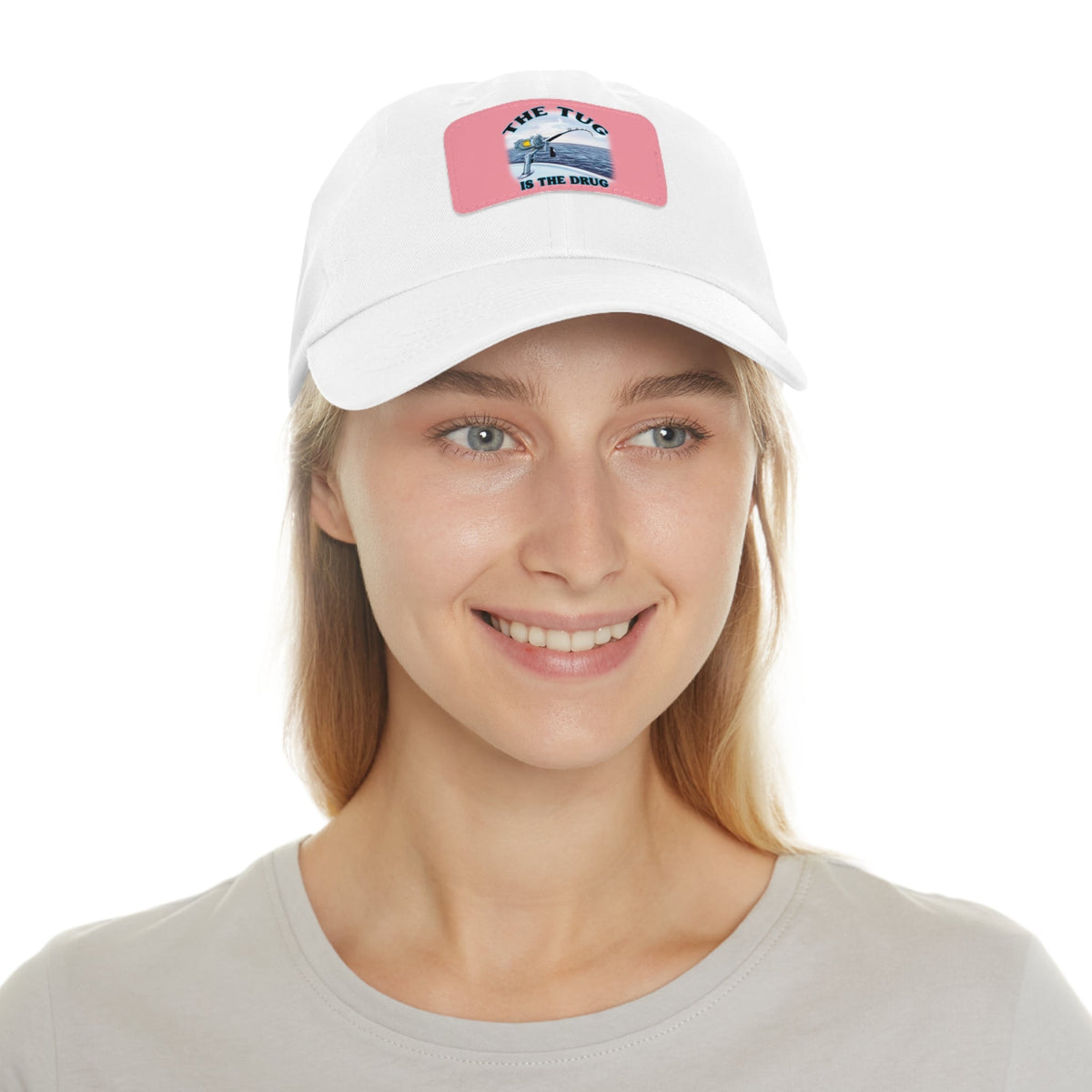 The Tug Is The Drug Dad Hat with Leather Patch, Casual Cap for Fishermen, Perfect Gift for Dad, Outdoor Adventures, Father's Day Gift, Unisex Cap - Get Tight Gear