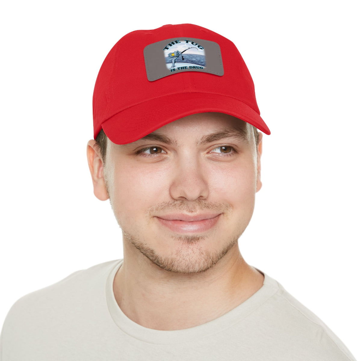 The Tug Is The Drug Dad Hat with Leather Patch, Casual Cap for Fishermen, Perfect Gift for Dad, Outdoor Adventures, Father's Day Gift, Unisex Cap - Get Tight Gear