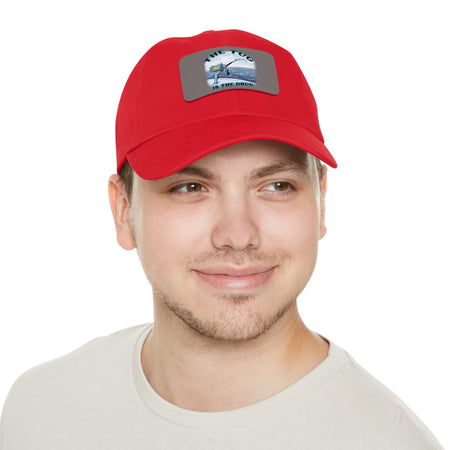 The Tug Is The Drug Dad Hat with Leather Patch, Casual Cap for Fishermen, Perfect Gift for Dad, Outdoor Adventures, Father's Day Gift, Unisex Cap - Get Tight Gear