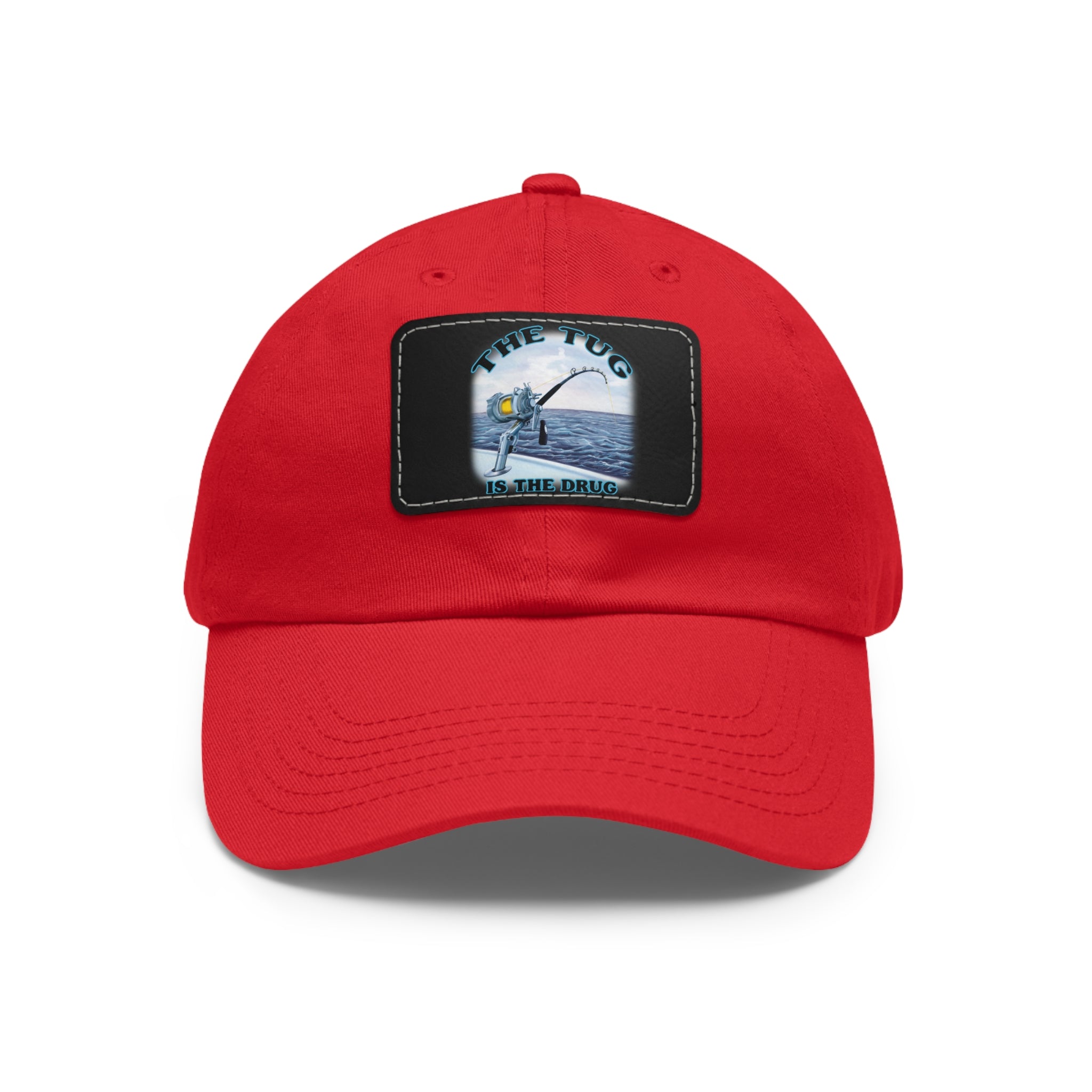 The Tug Is The Drug Dad Hat with Leather Patch, Casual Cap for Fishermen, Perfect Gift for Dad, Outdoor Adventures, Father's Day Gift, Unisex Cap - Get Tight Gear