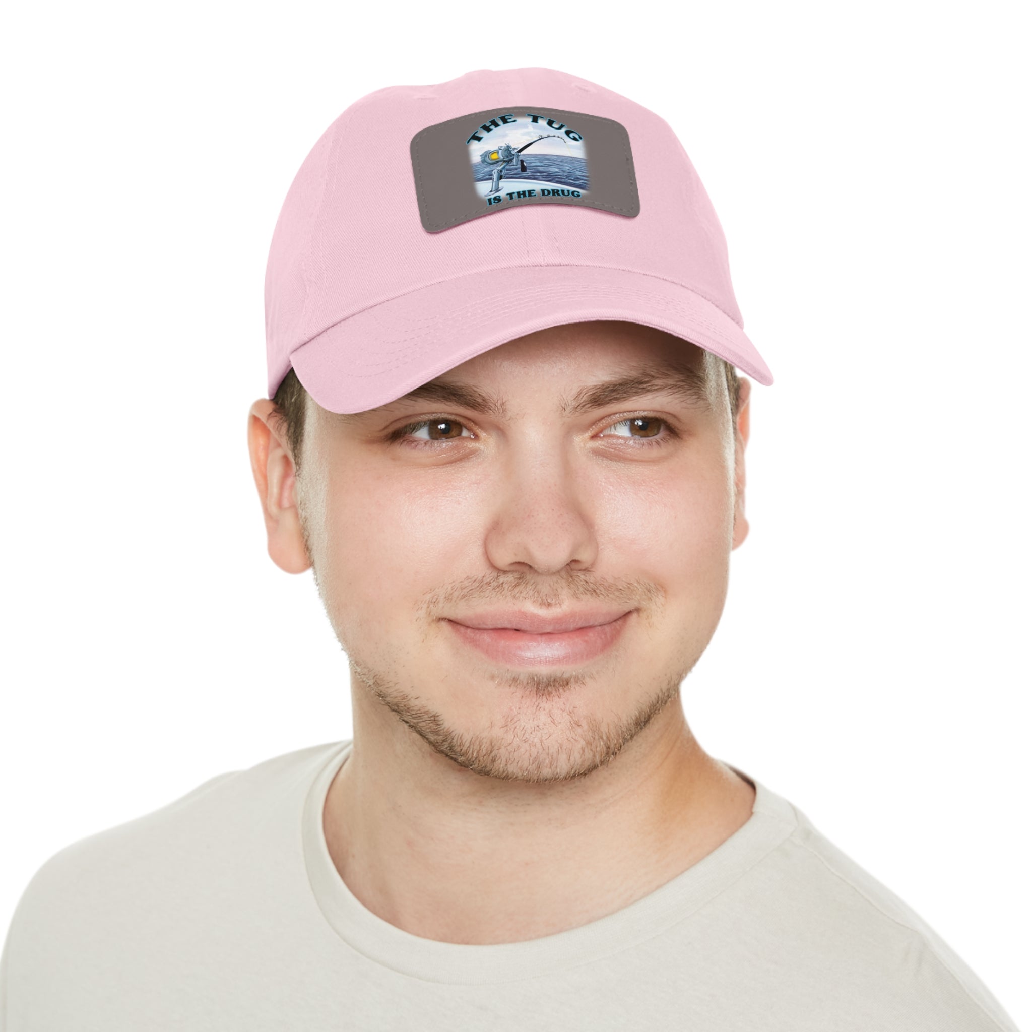 The Tug Is The Drug Dad Hat with Leather Patch, Casual Cap for Fishermen, Perfect Gift for Dad, Outdoor Adventures, Father's Day Gift, Unisex Cap - Get Tight Gear