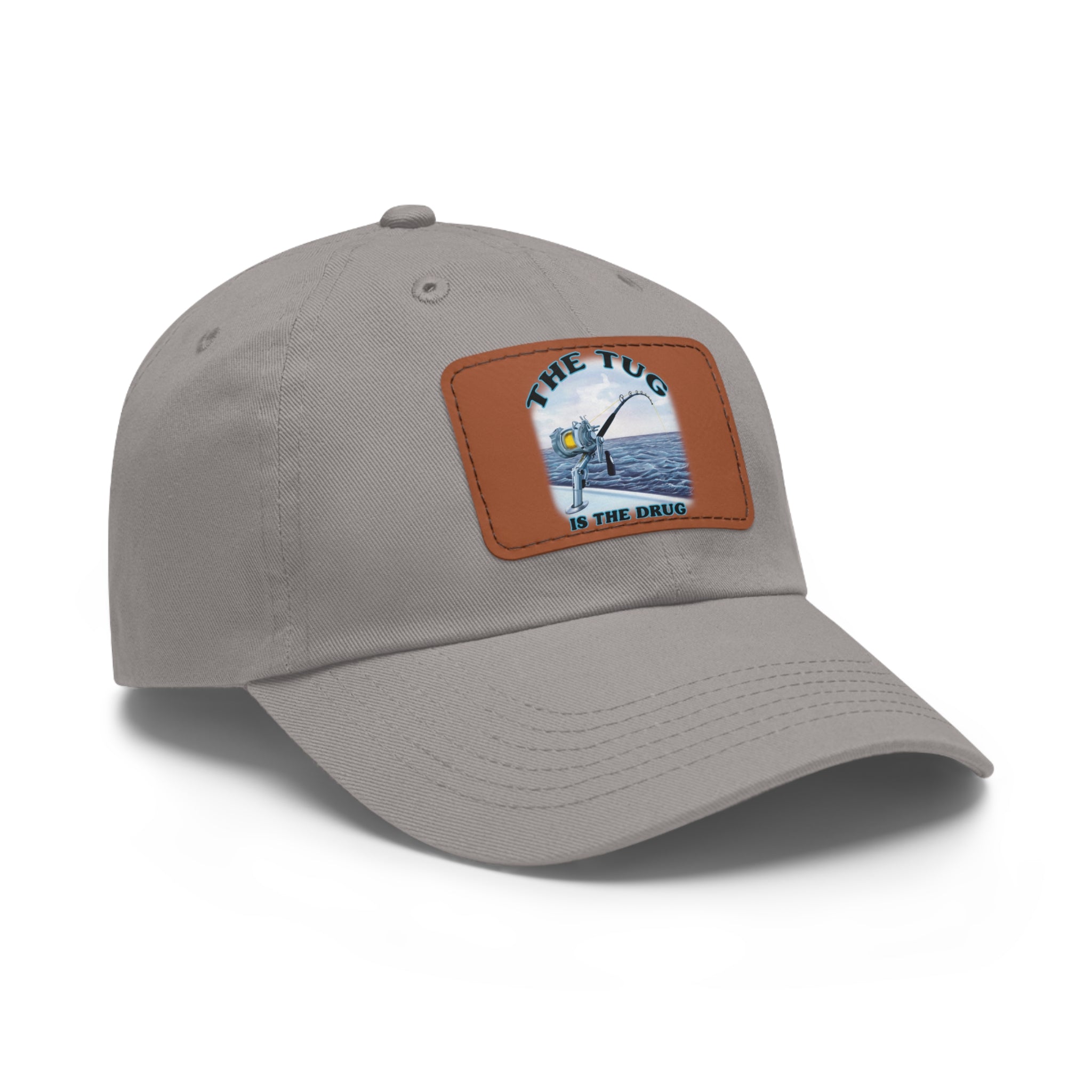 The Tug Is The Drug Dad Hat with Leather Patch, Casual Cap for Fishermen, Perfect Gift for Dad, Outdoor Adventures, Father's Day Gift, Unisex Cap - Get Tight Gear