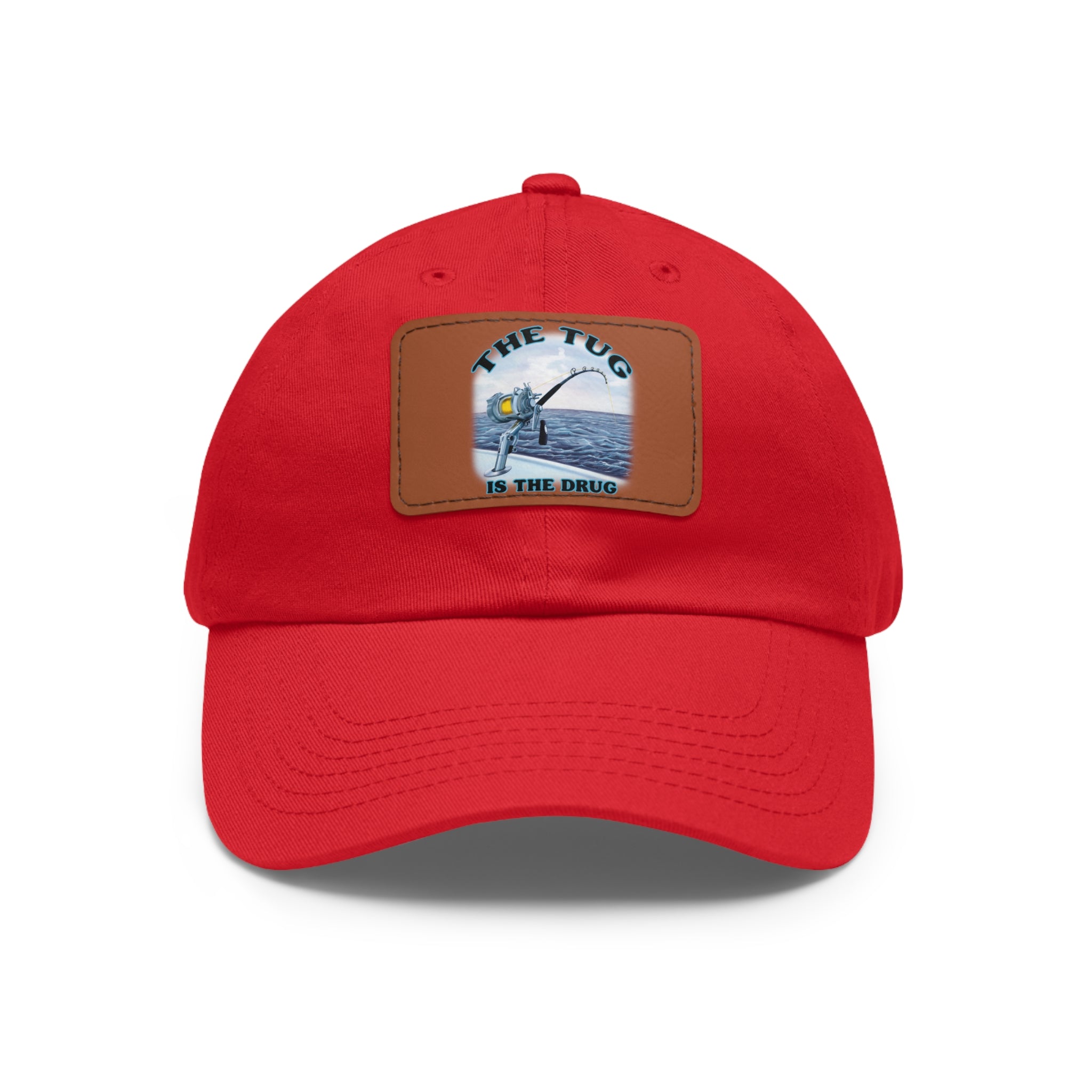 The Tug Is The Drug Dad Hat with Leather Patch, Casual Cap for Fishermen, Perfect Gift for Dad, Outdoor Adventures, Father's Day Gift, Unisex Cap - Get Tight Gear