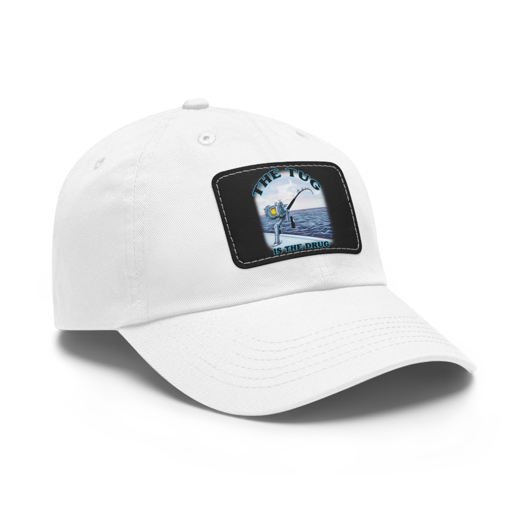 The Tug Is The Drug Dad Hat with Leather Patch, Casual Cap for Fishermen, Perfect Gift for Dad, Outdoor Adventures, Father's Day Gift, Unisex Cap - Get Tight Gear