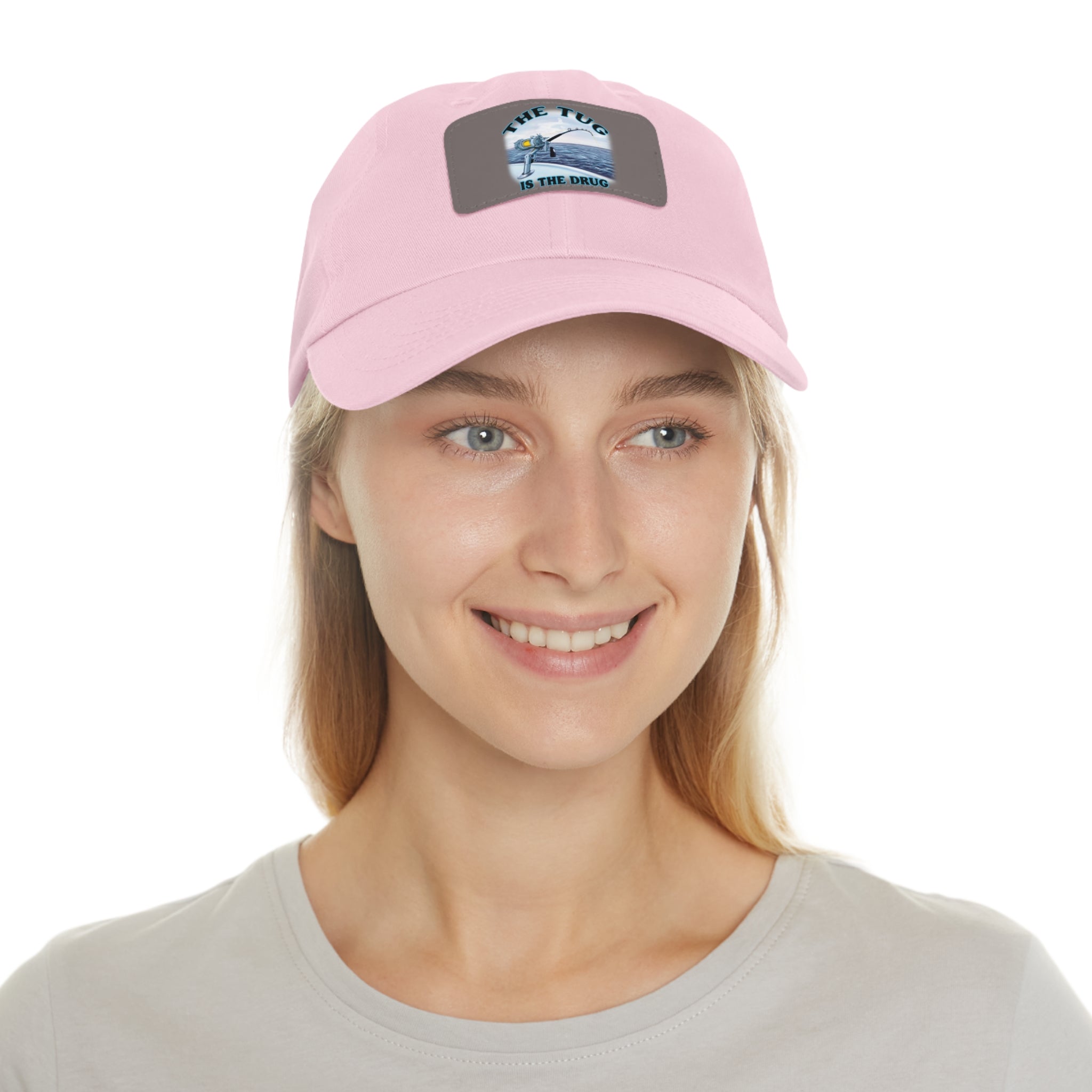 The Tug Is The Drug Dad Hat with Leather Patch, Casual Cap for Fishermen, Perfect Gift for Dad, Outdoor Adventures, Father's Day Gift, Unisex Cap - Get Tight Gear