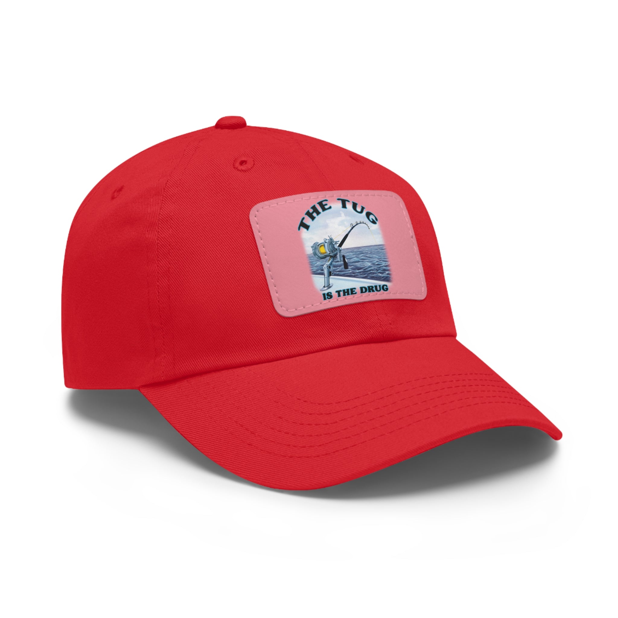The Tug Is The Drug Dad Hat with Leather Patch, Casual Cap for Fishermen, Perfect Gift for Dad, Outdoor Adventures, Father's Day Gift, Unisex Cap - Get Tight Gear