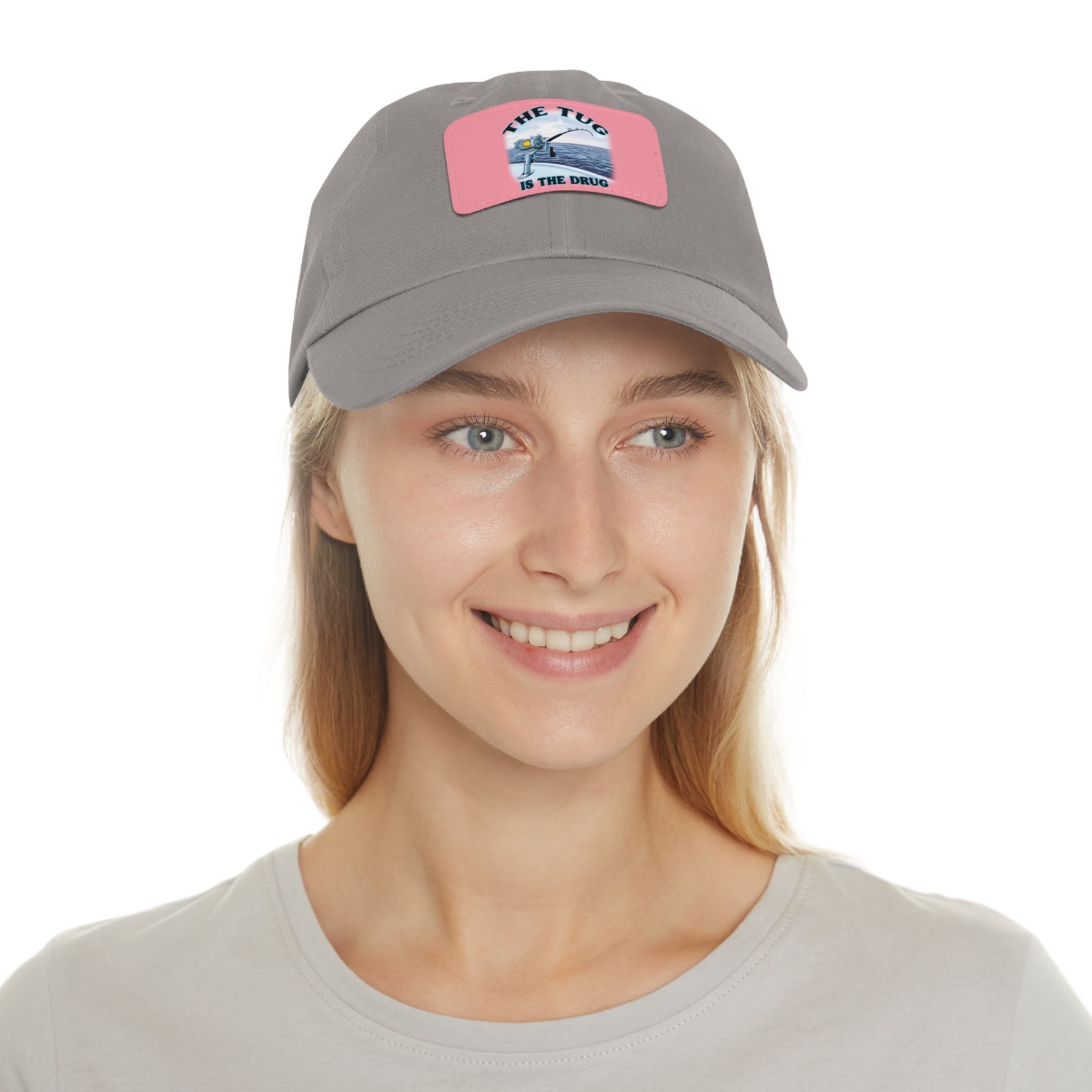 The Tug Is The Drug Dad Hat with Leather Patch, Casual Cap for Fishermen, Perfect Gift for Dad, Outdoor Adventures, Father's Day Gift, Unisex Cap - Get Tight Gear