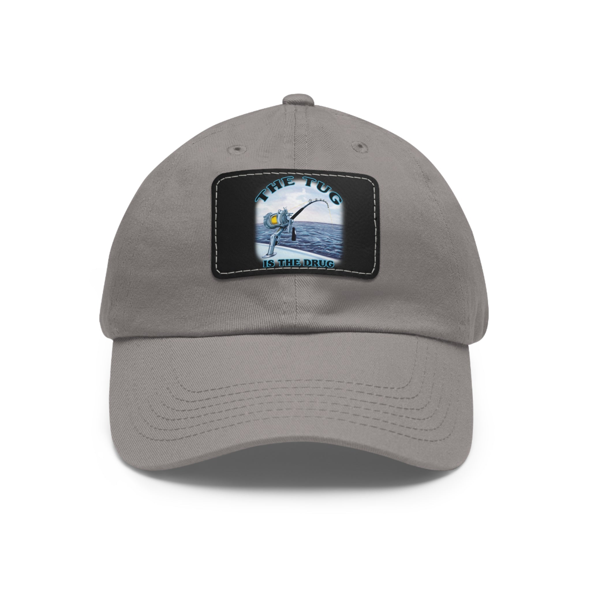 The Tug Is The Drug Dad Hat with Leather Patch, Casual Cap for Fishermen, Perfect Gift for Dad, Outdoor Adventures, Father's Day Gift, Unisex Cap - Get Tight Gear