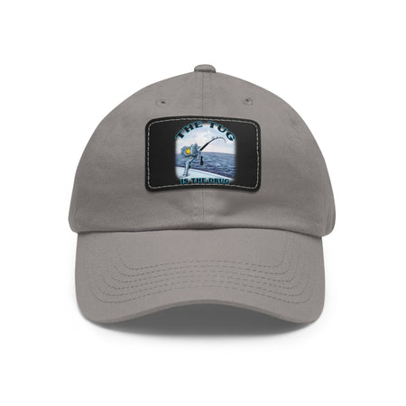 The Tug Is The Drug Dad Hat with Leather Patch, Casual Cap for Fishermen, Perfect Gift for Dad, Outdoor Adventures, Father's Day Gift, Unisex Cap - Get Tight Gear