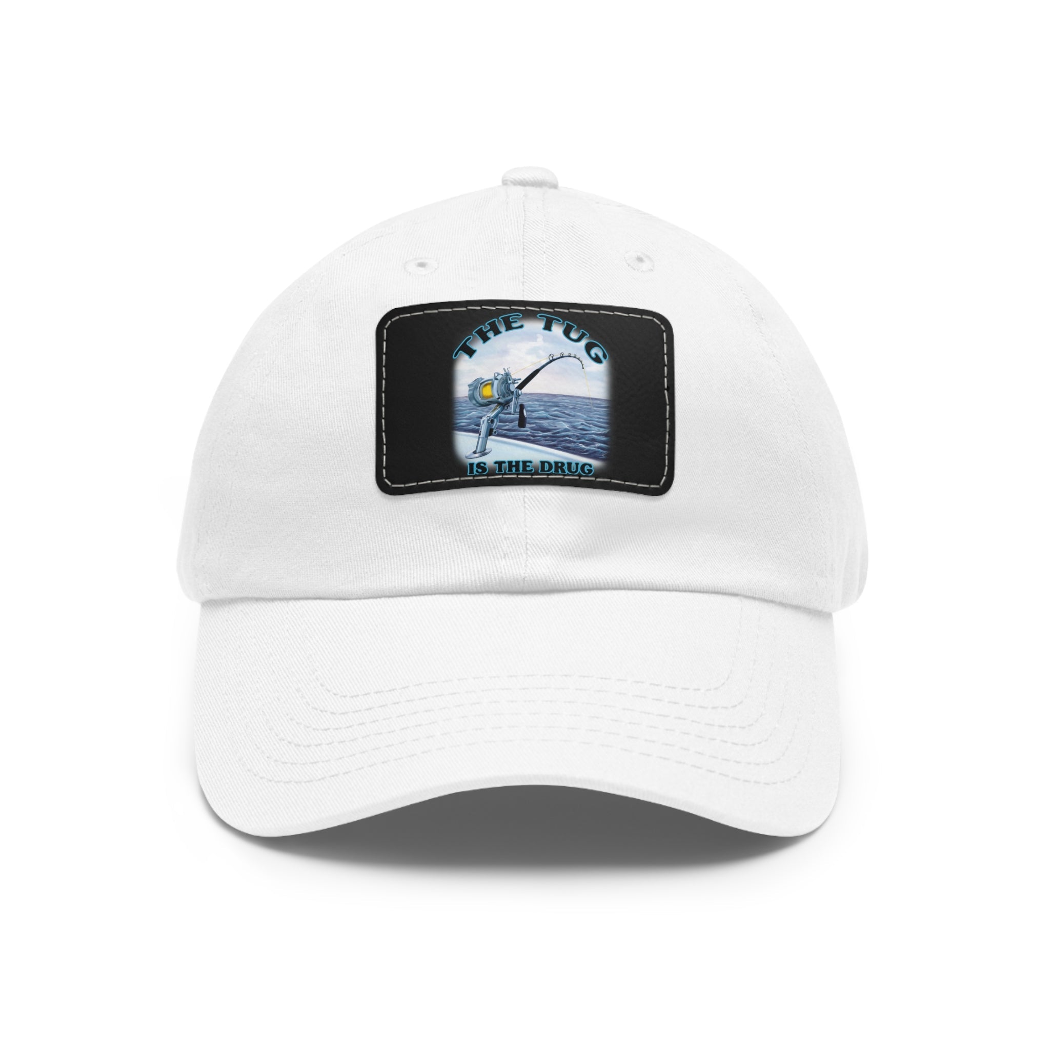 The Tug Is The Drug Dad Hat with Leather Patch, Casual Cap for Fishermen, Perfect Gift for Dad, Outdoor Adventures, Father's Day Gift, Unisex Cap - Get Tight Gear