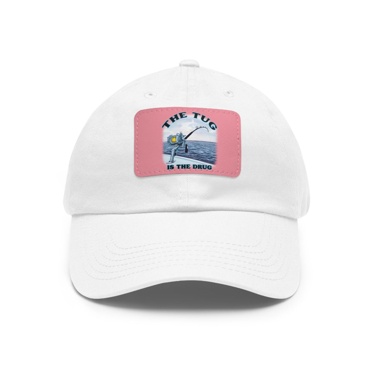 The Tug Is The Drug Dad Hat with Leather Patch, Casual Cap for Fishermen, Perfect Gift for Dad, Outdoor Adventures, Father's Day Gift, Unisex Cap - Get Tight Gear