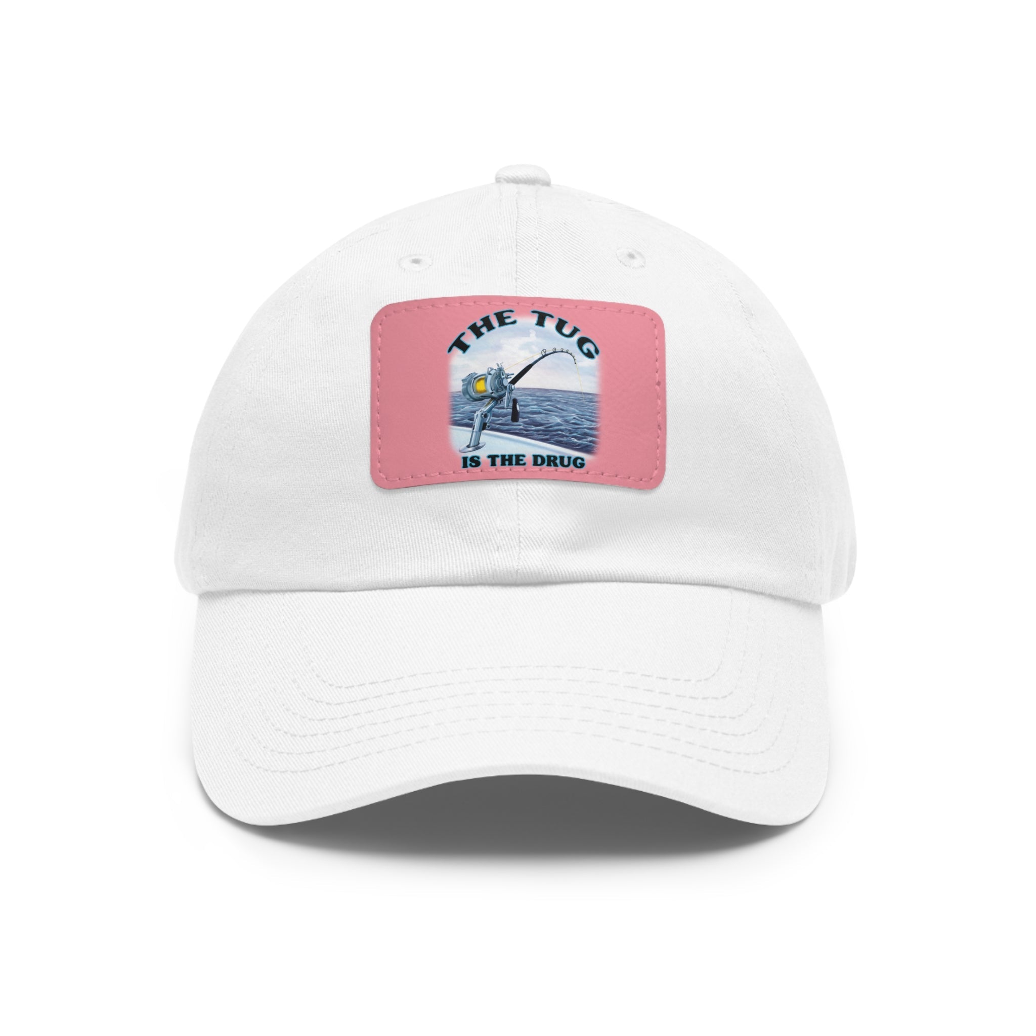 The Tug Is The Drug Dad Hat with Leather Patch, Casual Cap for Fishermen, Perfect Gift for Dad, Outdoor Adventures, Father's Day Gift, Unisex Cap - Get Tight Gear
