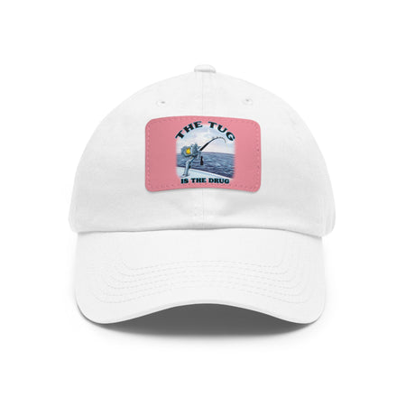 The Tug Is The Drug Dad Hat with Leather Patch, Casual Cap for Fishermen, Perfect Gift for Dad, Outdoor Adventures, Father's Day Gift, Unisex Cap - Get Tight Gear