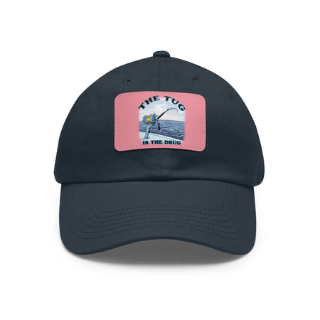 The Tug Is The Drug Dad Hat with Leather Patch, Casual Cap for Fishermen, Perfect Gift for Dad, Outdoor Adventures, Father's Day Gift, Unisex Cap - Get Tight Gear