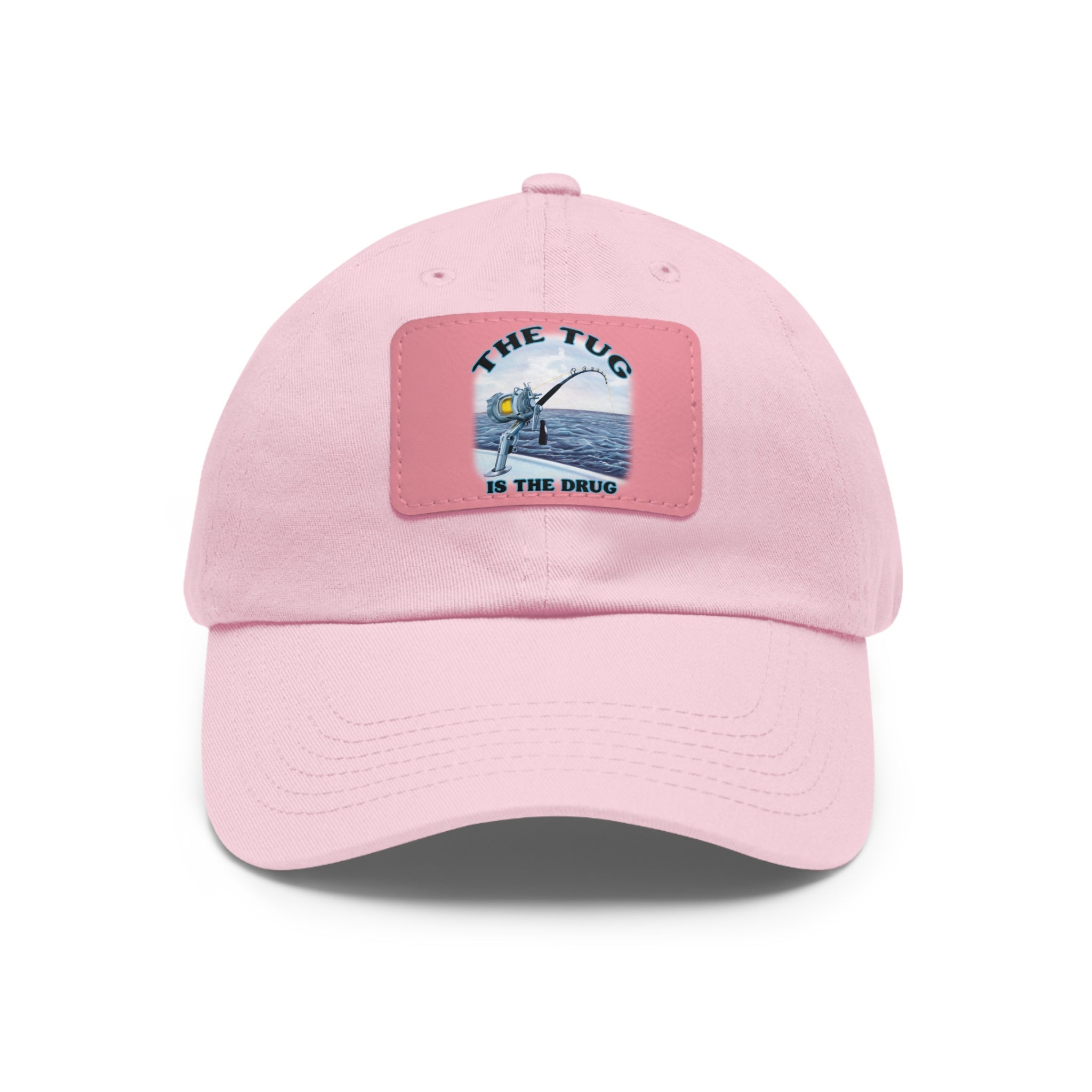 The Tug Is The Drug Dad Hat with Leather Patch, Casual Cap for Fishermen, Perfect Gift for Dad, Outdoor Adventures, Father's Day Gift, Unisex Cap - Get Tight Gear