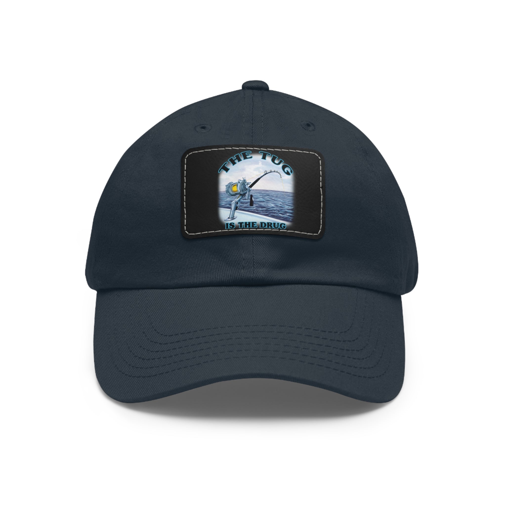 The Tug Is The Drug Dad Hat with Leather Patch, Casual Cap for Fishermen, Perfect Gift for Dad, Outdoor Adventures, Father's Day Gift, Unisex Cap - Get Tight Gear