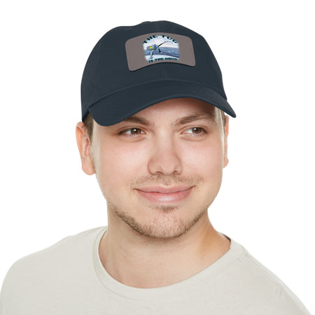 The Tug Is The Drug Dad Hat with Leather Patch, Casual Cap for Fishermen, Perfect Gift for Dad, Outdoor Adventures, Father's Day Gift, Unisex Cap - Get Tight Gear