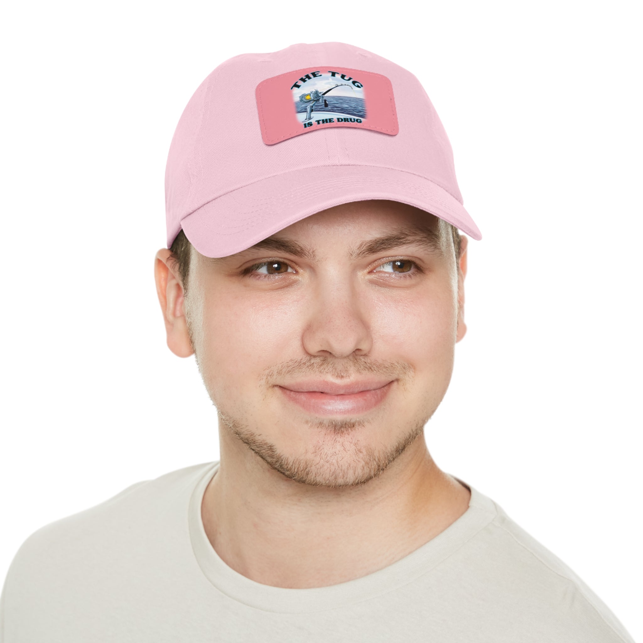 The Tug Is The Drug Dad Hat with Leather Patch, Casual Cap for Fishermen, Perfect Gift for Dad, Outdoor Adventures, Father's Day Gift, Unisex Cap - Get Tight Gear
