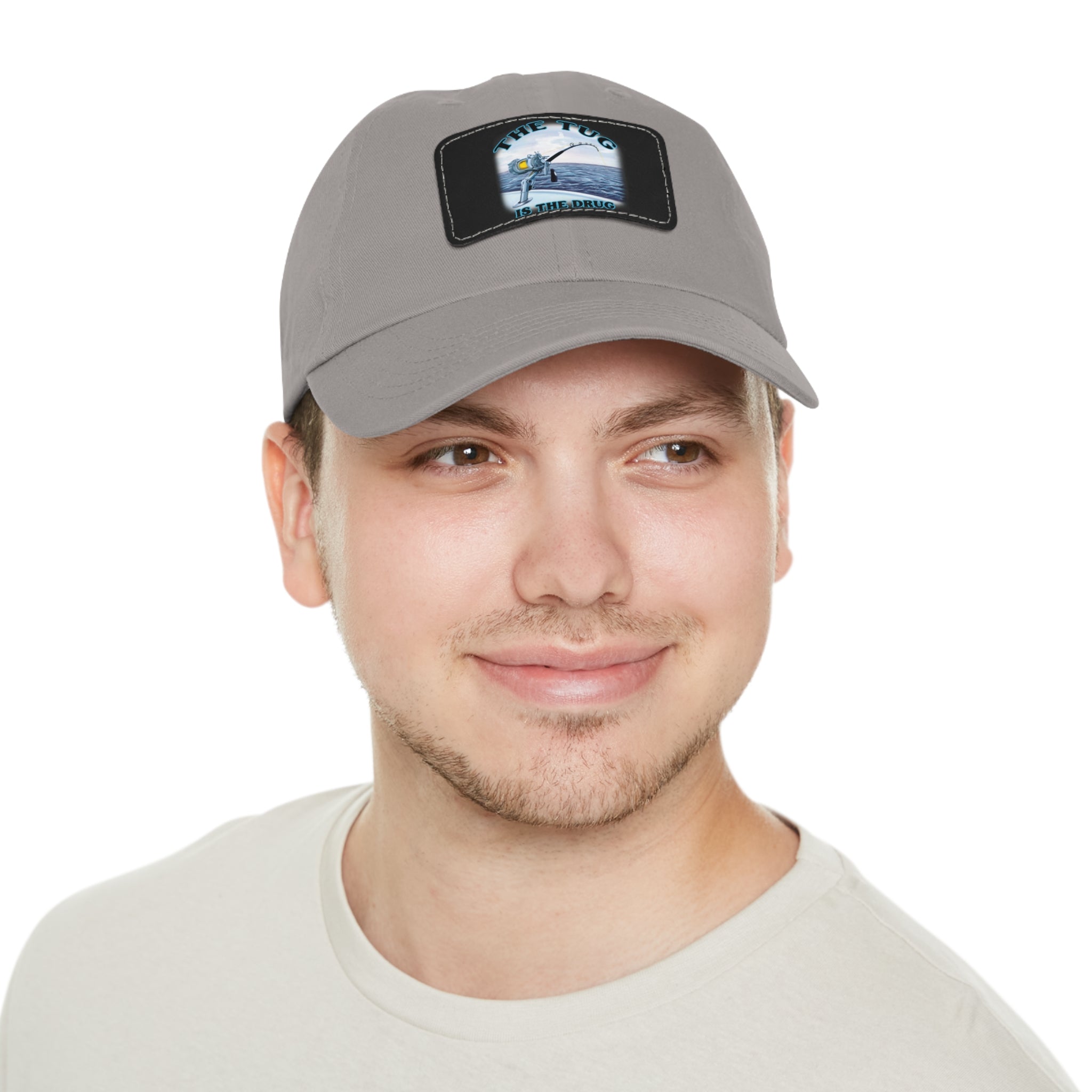 The Tug Is The Drug Dad Hat with Leather Patch, Casual Cap for Fishermen, Perfect Gift for Dad, Outdoor Adventures, Father's Day Gift, Unisex Cap - Get Tight Gear
