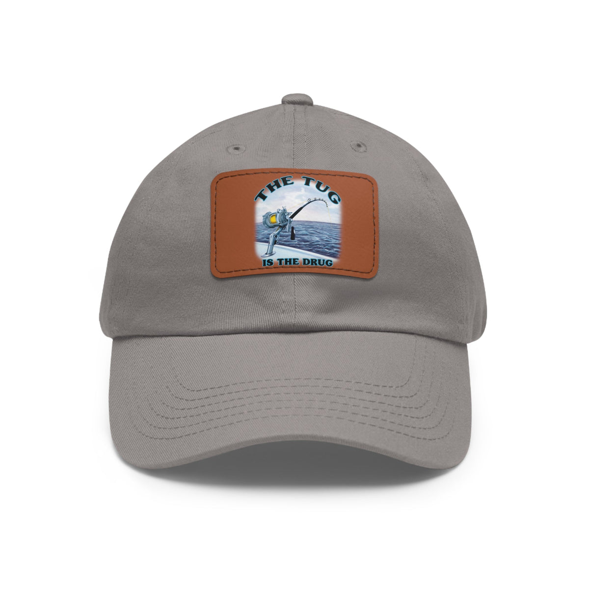The Tug Is The Drug Dad Hat with Leather Patch, Casual Cap for Fishermen, Perfect Gift for Dad, Outdoor Adventures, Father's Day Gift, Unisex Cap - Get Tight Gear