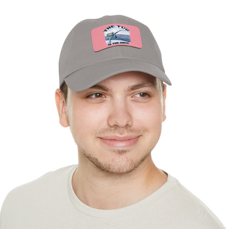The Tug Is The Drug Dad Hat with Leather Patch, Casual Cap for Fishermen, Perfect Gift for Dad, Outdoor Adventures, Father's Day Gift, Unisex Cap - Get Tight Gear