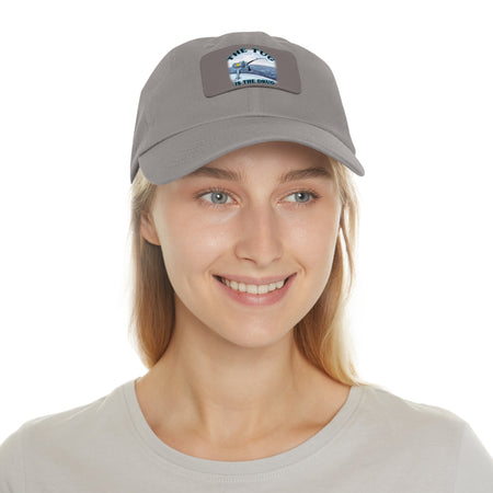 The Tug Is The Drug Dad Hat with Leather Patch, Casual Cap for Fishermen, Perfect Gift for Dad, Outdoor Adventures, Father's Day Gift, Unisex Cap - Get Tight Gear