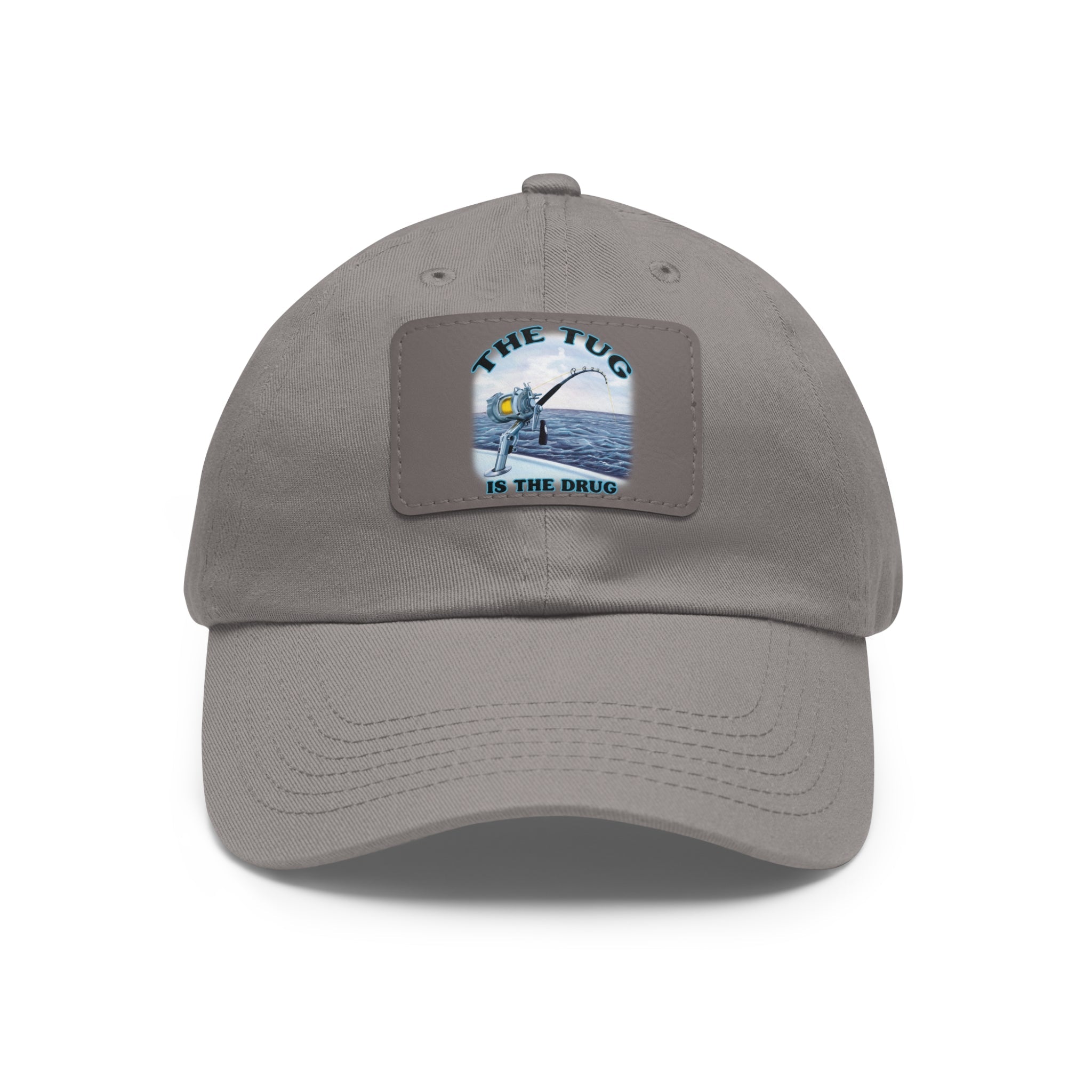The Tug Is The Drug Dad Hat with Leather Patch, Casual Cap for Fishermen, Perfect Gift for Dad, Outdoor Adventures, Father's Day Gift, Unisex Cap - Get Tight Gear