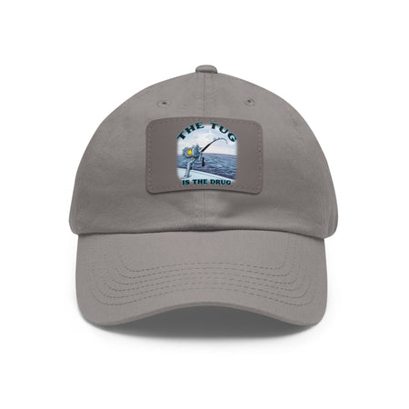 The Tug Is The Drug Dad Hat with Leather Patch, Casual Cap for Fishermen, Perfect Gift for Dad, Outdoor Adventures, Father's Day Gift, Unisex Cap - Get Tight Gear