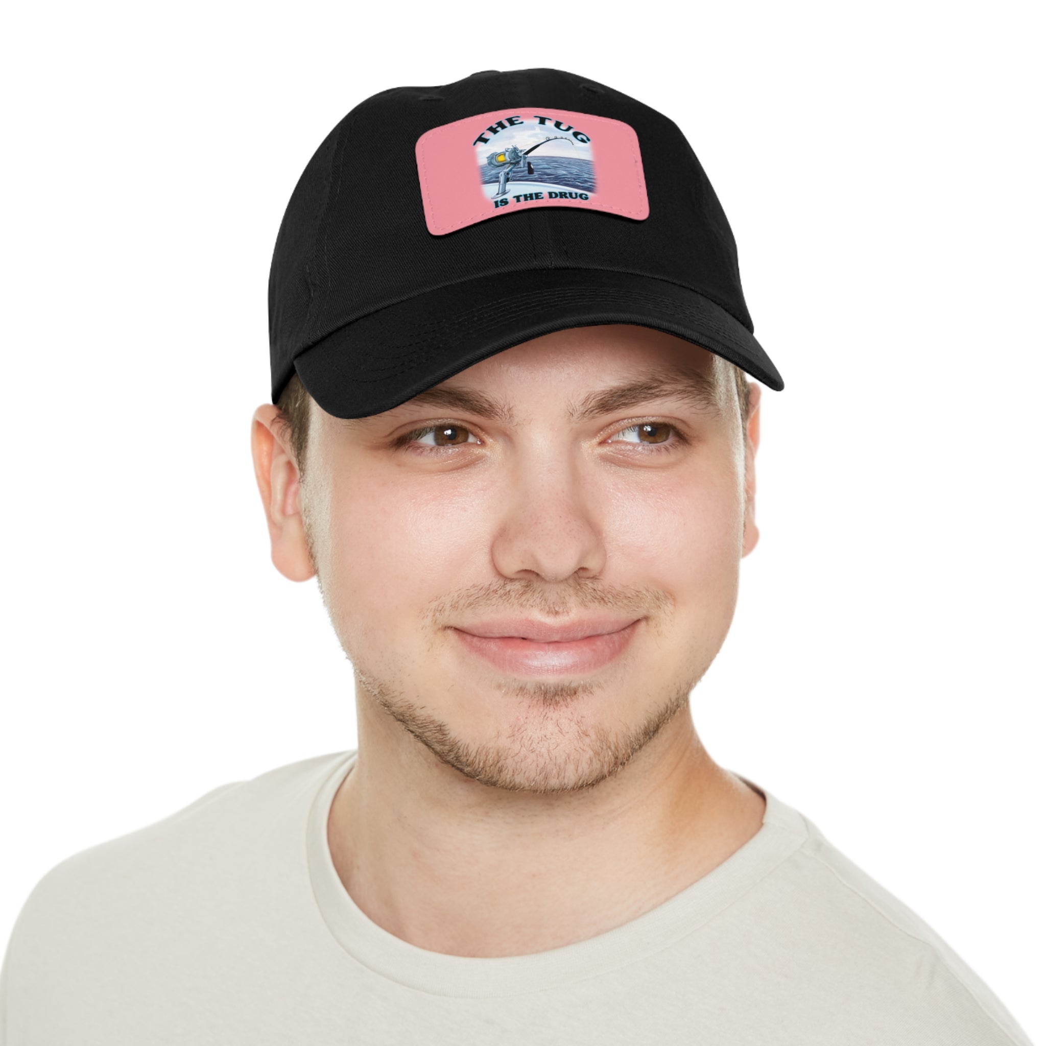 The Tug Is The Drug Dad Hat with Leather Patch, Casual Cap for Fishermen, Perfect Gift for Dad, Outdoor Adventures, Father's Day Gift, Unisex Cap - Get Tight Gear