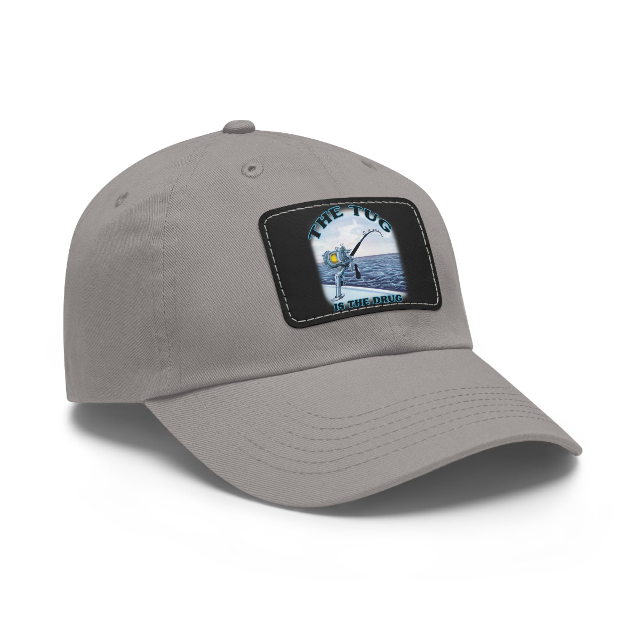 The Tug Is The Drug Dad Hat with Leather Patch, Casual Cap for Fishermen, Perfect Gift for Dad, Outdoor Adventures, Father's Day Gift, Unisex Cap - Get Tight Gear