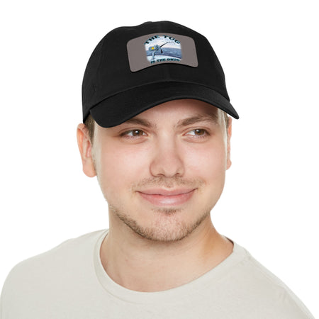 The Tug Is The Drug Dad Hat with Leather Patch, Casual Cap for Fishermen, Perfect Gift for Dad, Outdoor Adventures, Father's Day Gift, Unisex Cap - Get Tight Gear