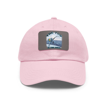 The Tug Is The Drug Dad Hat with Leather Patch, Casual Cap for Fishermen, Perfect Gift for Dad, Outdoor Adventures, Father's Day Gift, Unisex Cap - Get Tight Gear