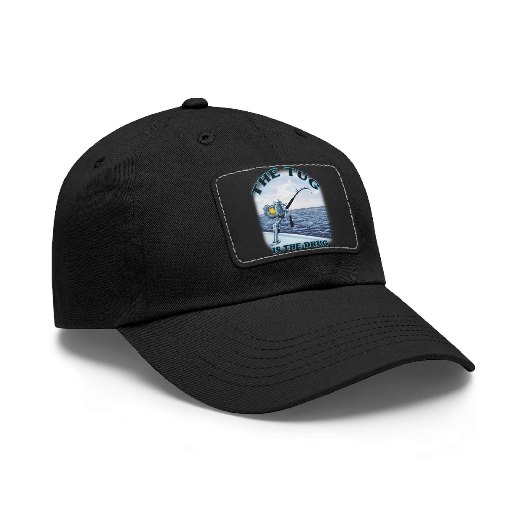 The Tug Is The Drug Dad Hat with Leather Patch, Casual Cap for Fishermen, Perfect Gift for Dad, Outdoor Adventures, Father's Day Gift, Unisex Cap - Get Tight Gear