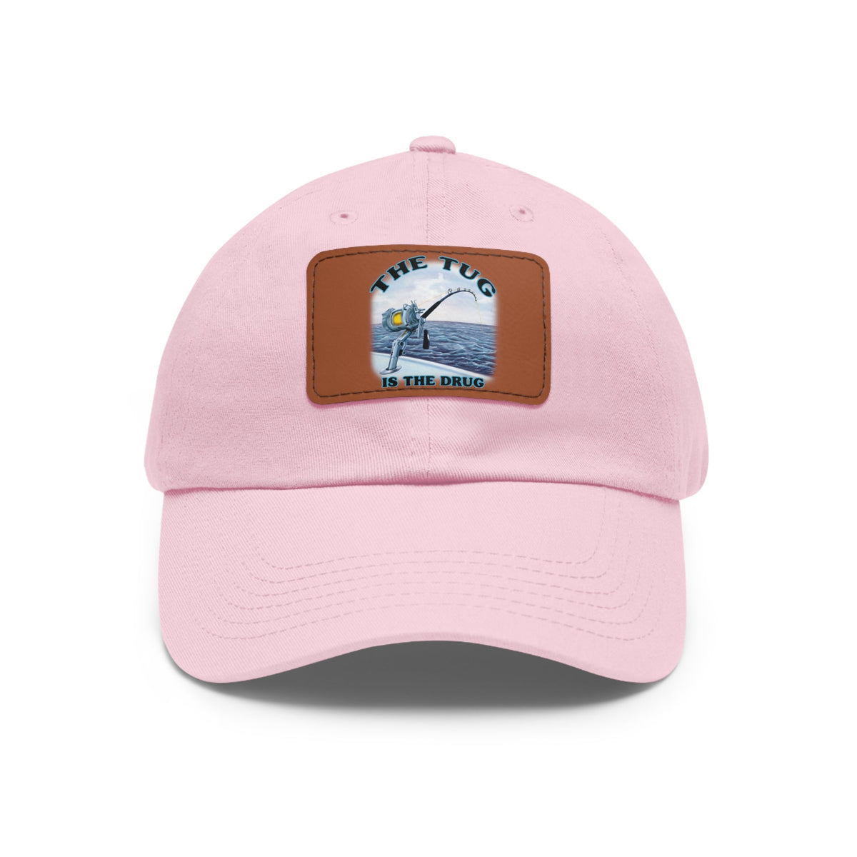 The Tug Is The Drug Dad Hat with Leather Patch, Casual Cap for Fishermen, Perfect Gift for Dad, Outdoor Adventures, Father's Day Gift, Unisex Cap - Get Tight Gear