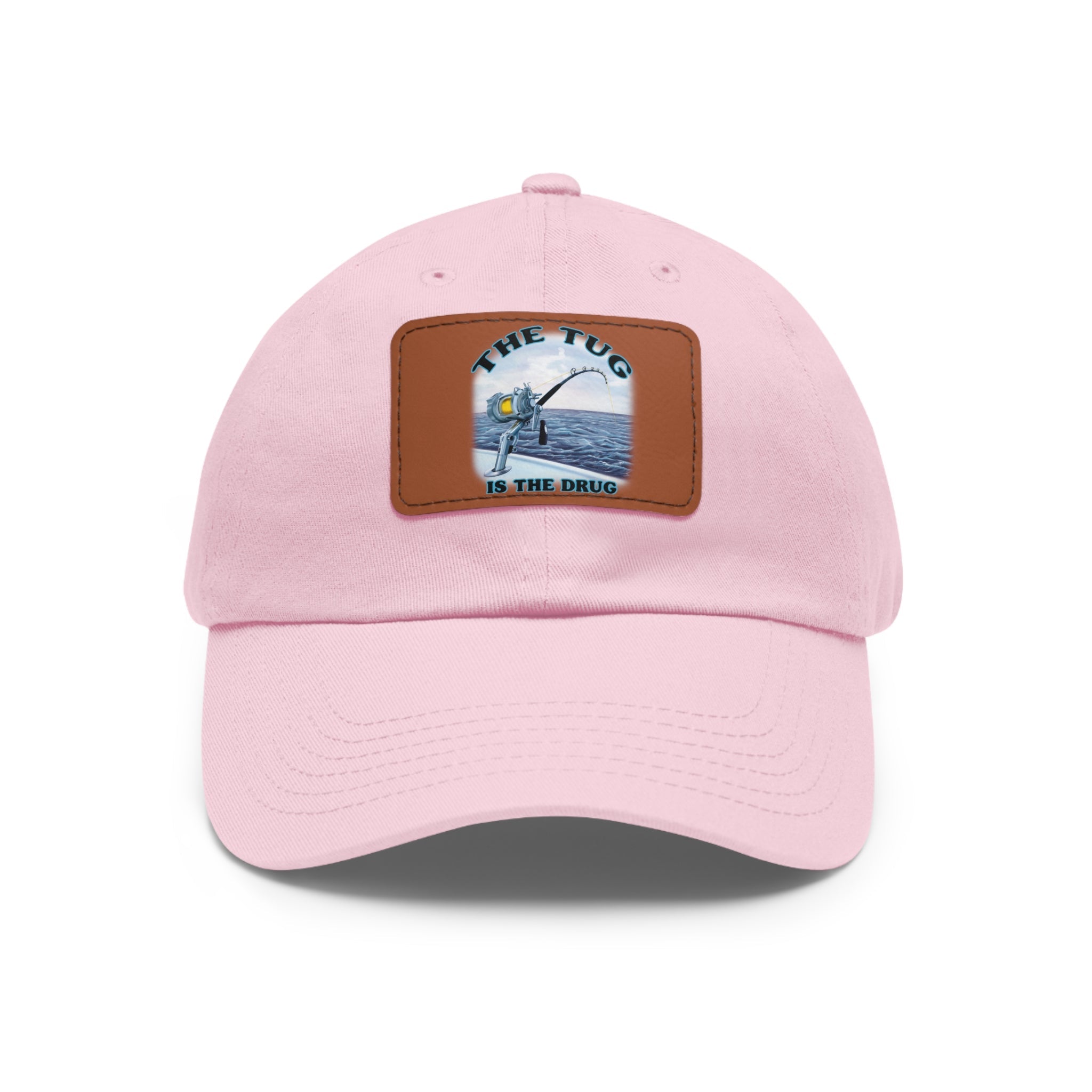 The Tug Is The Drug Dad Hat with Leather Patch, Casual Cap for Fishermen, Perfect Gift for Dad, Outdoor Adventures, Father's Day Gift, Unisex Cap - Get Tight Gear