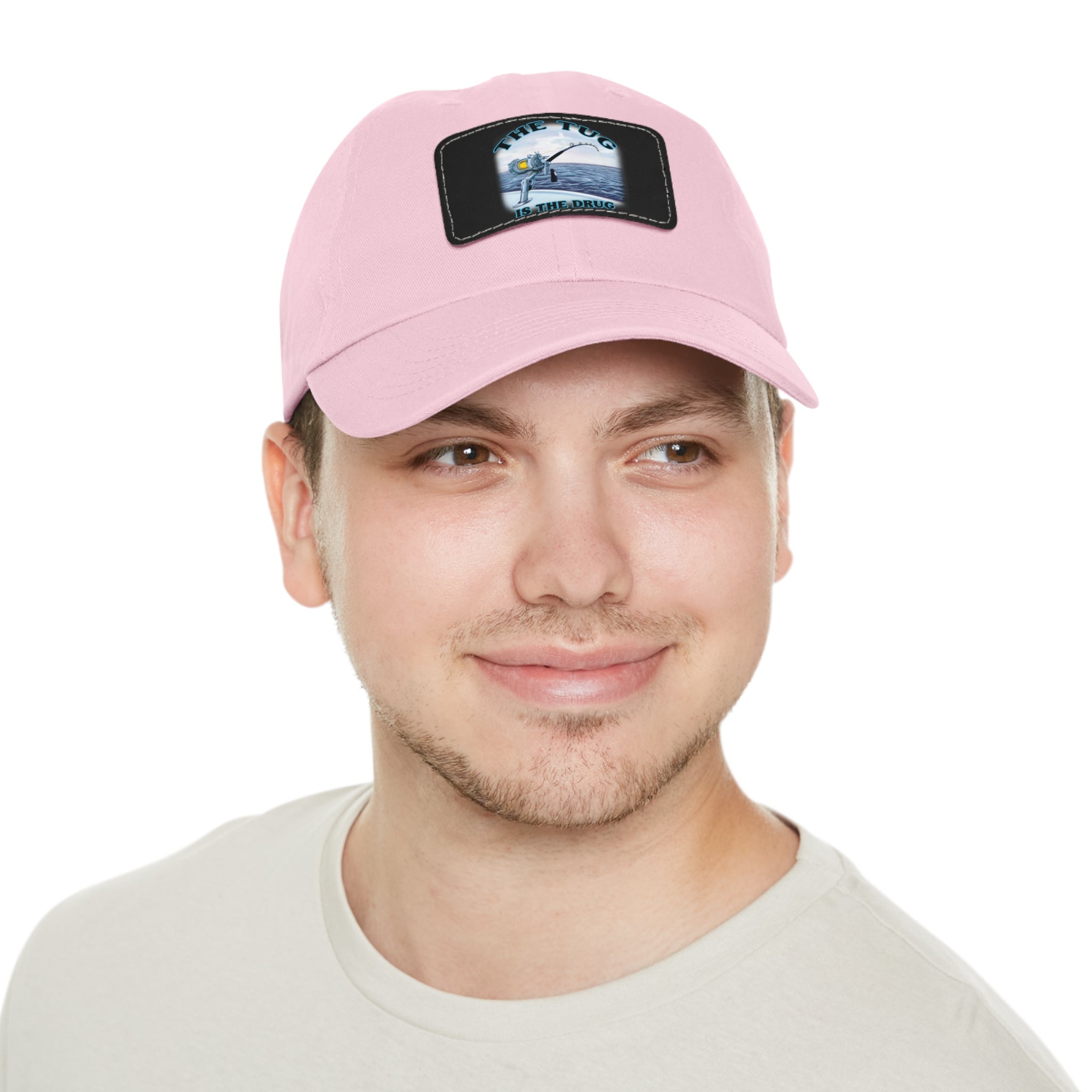 The Tug Is The Drug Dad Hat with Leather Patch, Casual Cap for Fishermen, Perfect Gift for Dad, Outdoor Adventures, Father's Day Gift, Unisex Cap - Get Tight Gear
