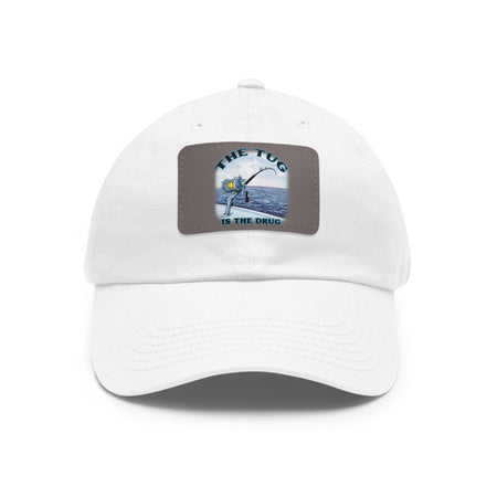 The Tug Is The Drug Dad Hat with Leather Patch, Casual Cap for Fishermen, Perfect Gift for Dad, Outdoor Adventures, Father's Day Gift, Unisex Cap - Get Tight Gear