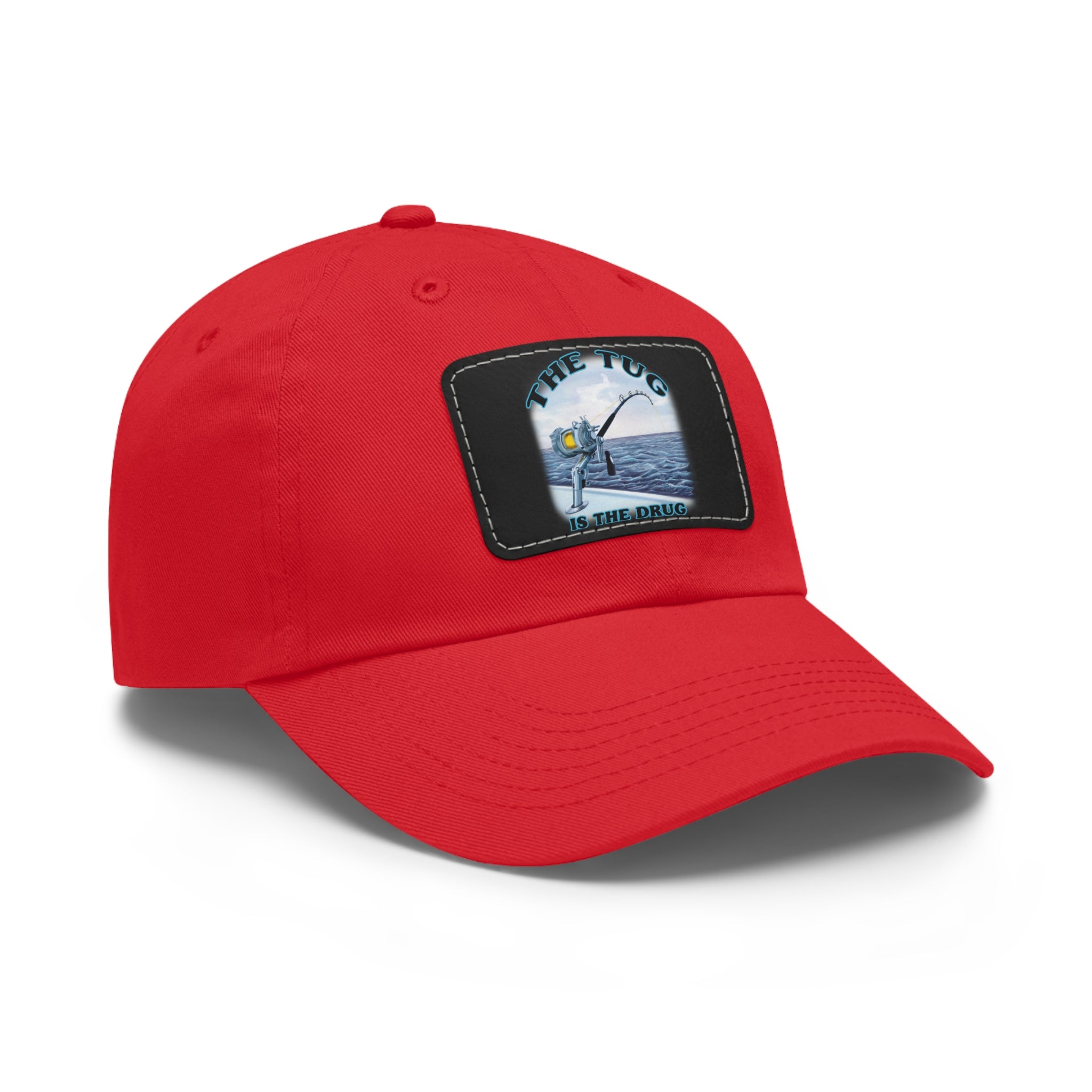 The Tug Is The Drug Dad Hat with Leather Patch, Casual Cap for Fishermen, Perfect Gift for Dad, Outdoor Adventures, Father's Day Gift, Unisex Cap - Get Tight Gear