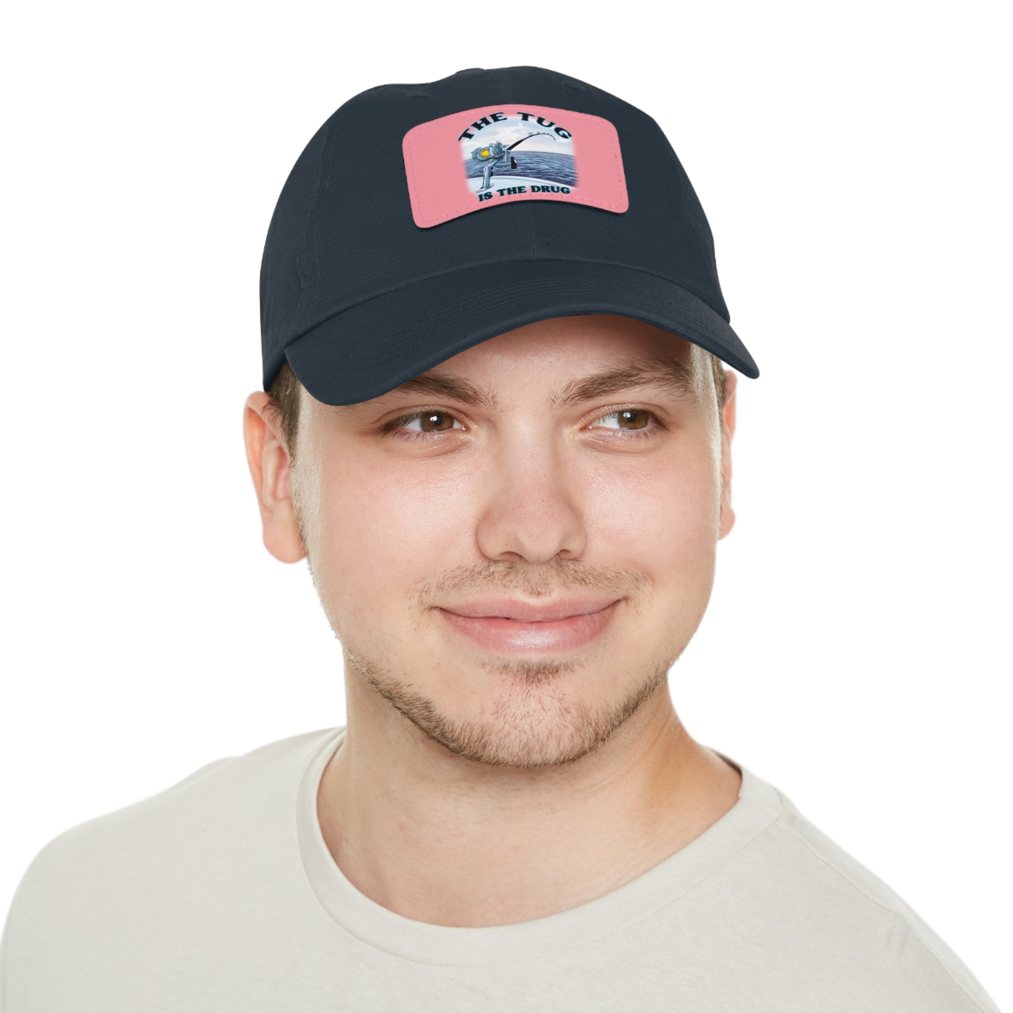The Tug Is The Drug Dad Hat with Leather Patch, Casual Cap for Fishermen, Perfect Gift for Dad, Outdoor Adventures, Father's Day Gift, Unisex Cap - Get Tight Gear