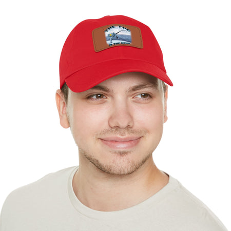 The Tug Is The Drug Dad Hat with Leather Patch, Casual Cap for Fishermen, Perfect Gift for Dad, Outdoor Adventures, Father's Day Gift, Unisex Cap - Get Tight Gear