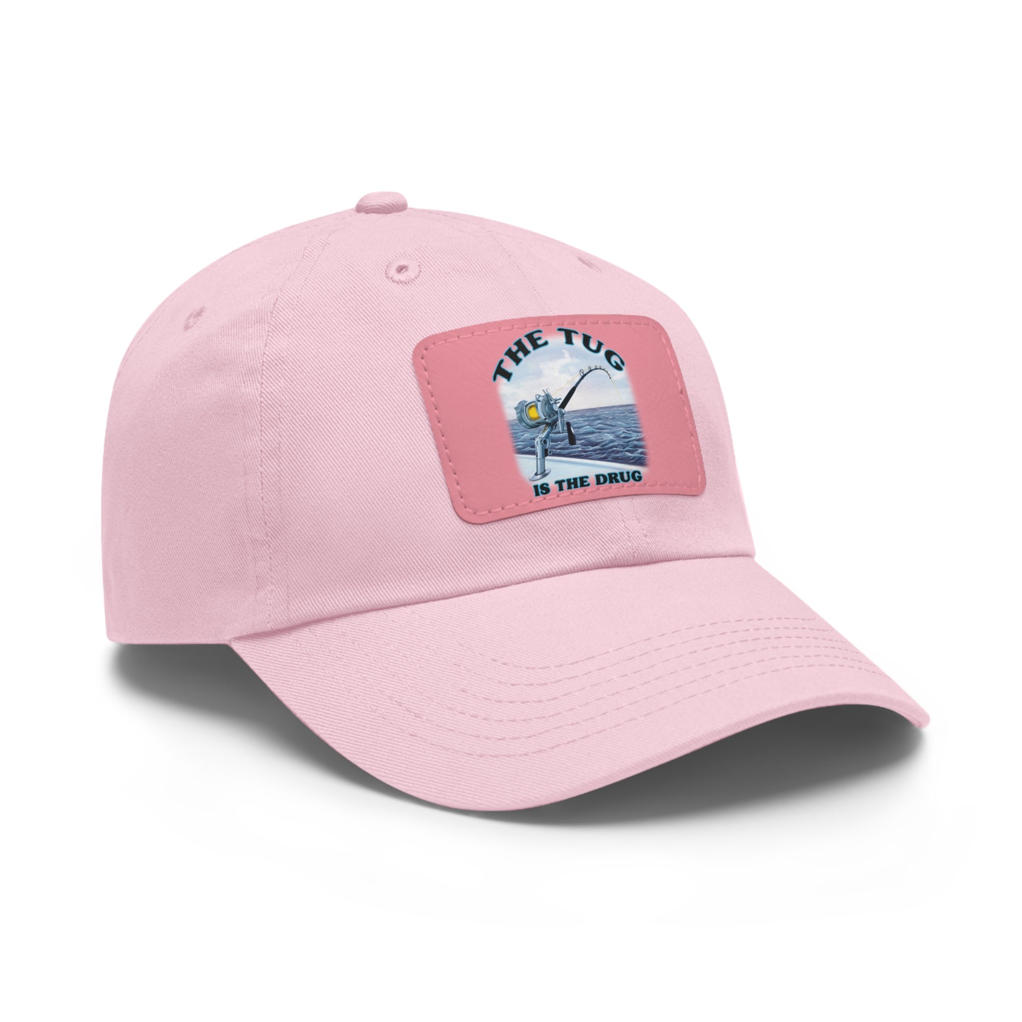 The Tug Is The Drug Dad Hat with Leather Patch, Casual Cap for Fishermen, Perfect Gift for Dad, Outdoor Adventures, Father's Day Gift, Unisex Cap - Get Tight Gear