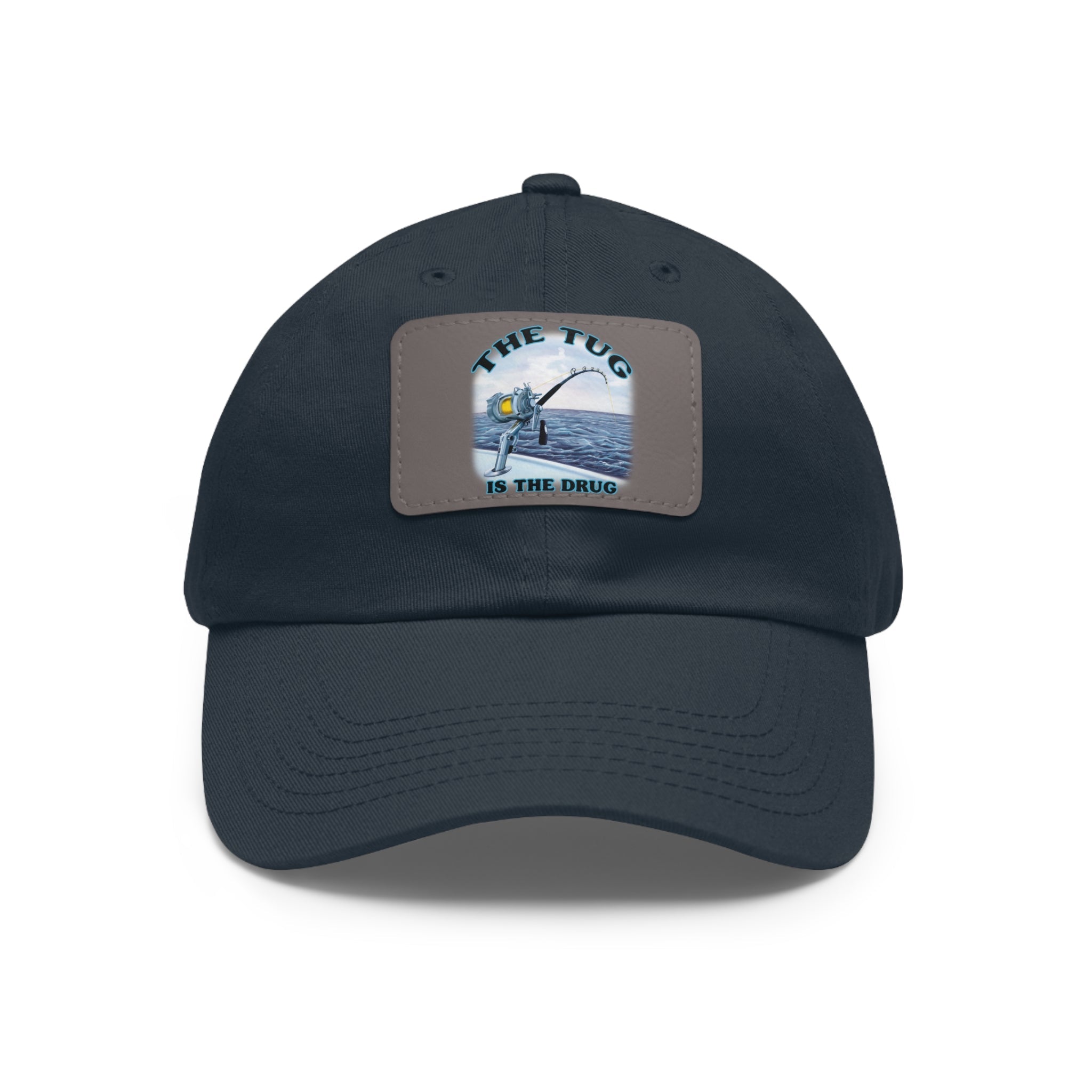 The Tug Is The Drug Dad Hat with Leather Patch, Casual Cap for Fishermen, Perfect Gift for Dad, Outdoor Adventures, Father's Day Gift, Unisex Cap - Get Tight Gear