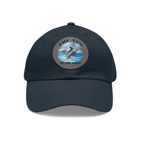 The Tug Is The Drug Dad Hat with Leather Patch, Casual Dad Cap, Summer Hat, Beachwear Accessory, Gift for Dad, Fishing Cap, Everyday Wear - Get Tight Gear