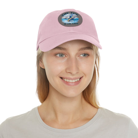 The Tug Is The Drug Dad Hat with Leather Patch, Casual Dad Cap, Summer Hat, Beachwear Accessory, Gift for Dad, Fishing Cap, Everyday Wear - Get Tight Gear