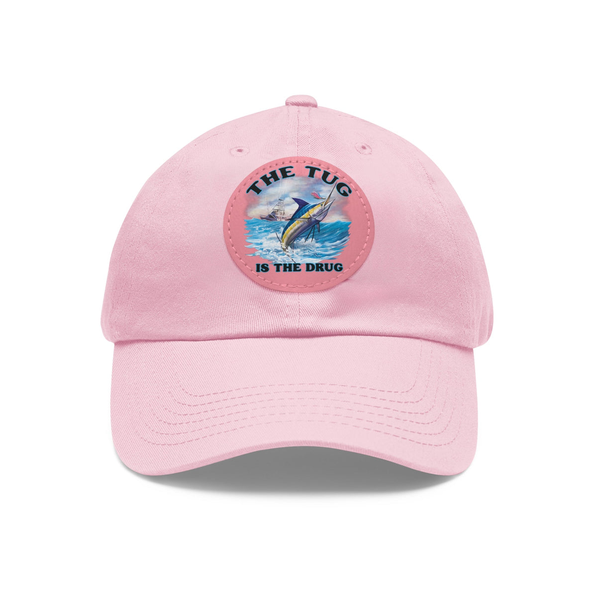 The Tug Is The Drug Dad Hat with Leather Patch, Casual Dad Cap, Summer Hat, Beachwear Accessory, Gift for Dad, Fishing Cap, Everyday Wear - Get Tight Gear