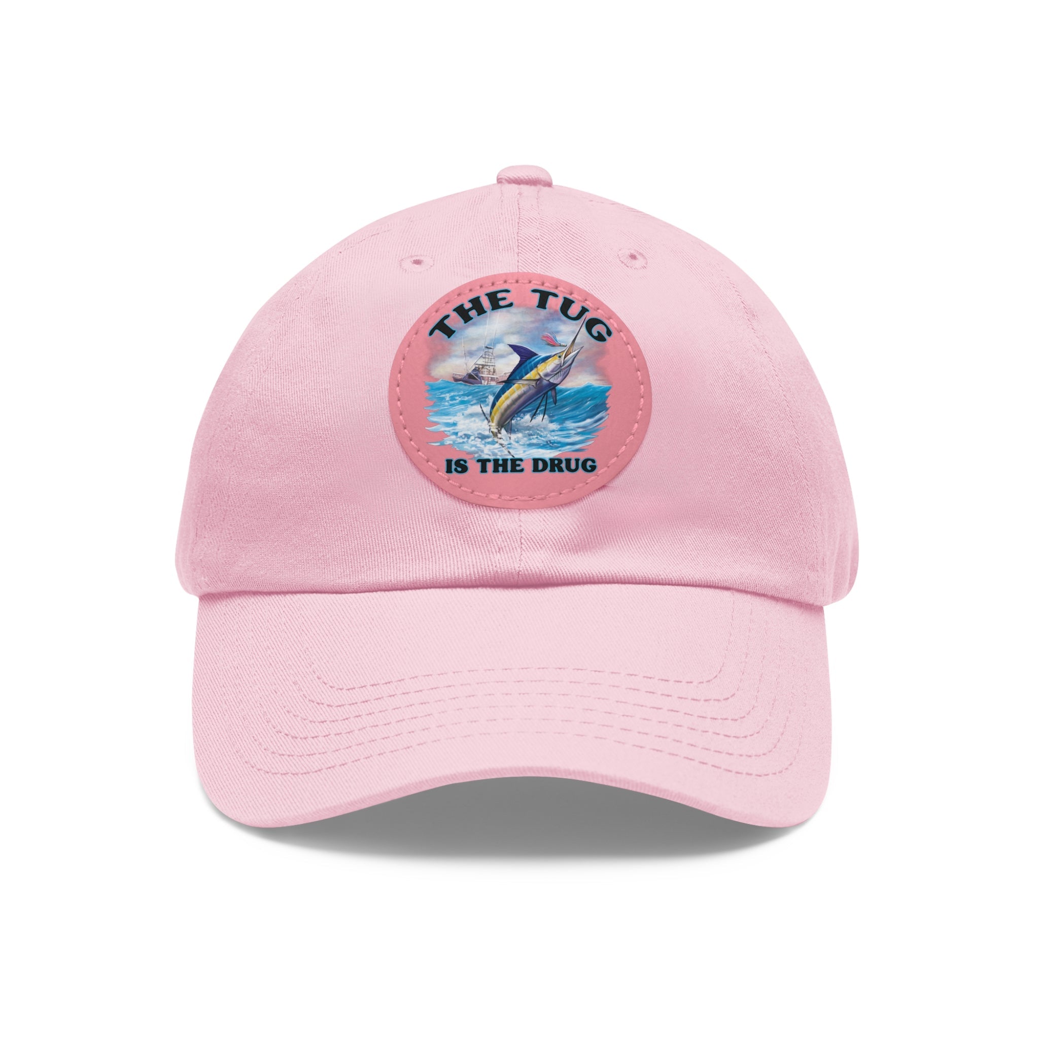 The Tug Is The Drug Dad Hat with Leather Patch, Casual Dad Cap, Summer Hat, Beachwear Accessory, Gift for Dad, Fishing Cap, Everyday Wear - Get Tight Gear