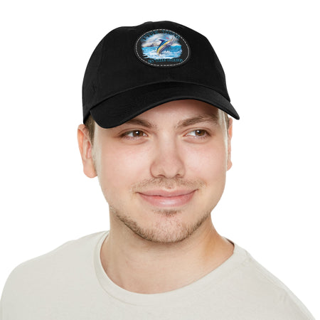 The Tug Is The Drug Dad Hat with Leather Patch, Casual Dad Cap, Summer Hat, Beachwear Accessory, Gift for Dad, Fishing Cap, Everyday Wear - Get Tight Gear