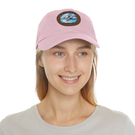 The Tug Is The Drug Dad Hat with Leather Patch, Casual Dad Cap, Summer Hat, Beachwear Accessory, Gift for Dad, Fishing Cap, Everyday Wear - Get Tight Gear